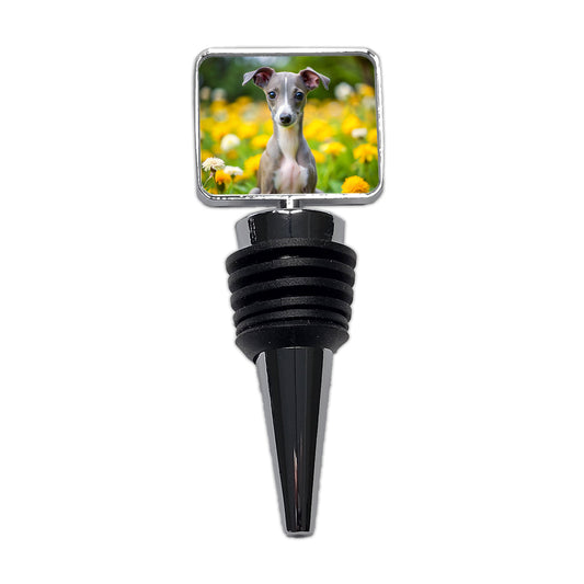 Italian Greyhound Dog Puppy Photo Wine Bottle Stopper
