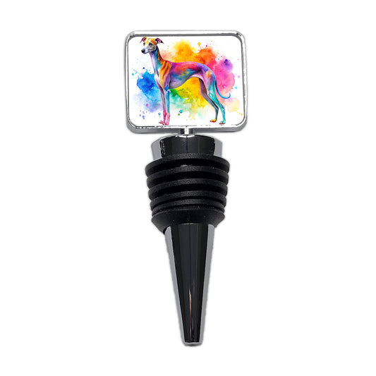 Italian Greyhound Dog Watercolor Style Wine Bottle Stopper
