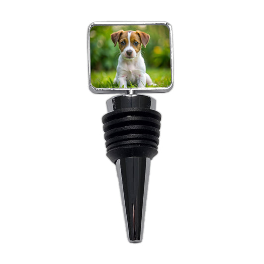 Jack Russell Terrier Dog Puppy Photo Wine Bottle Stopper