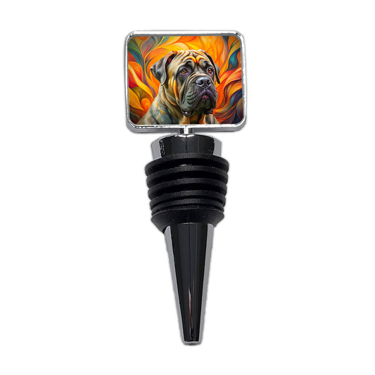 Mastiff Dog Abstract Art Wine Bottle Stopper