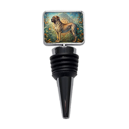 Mastiff Dog Art Nouveau Wine Bottle Stopper
