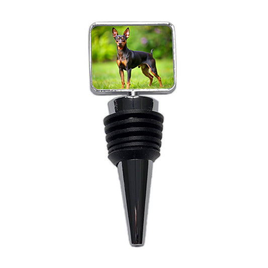 Miniature Pinscher Dog Photo Wine Bottle Stopper