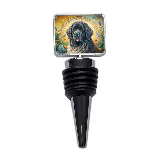 Newfoundland Dog Art Nouveau Wine Bottle Stopper
