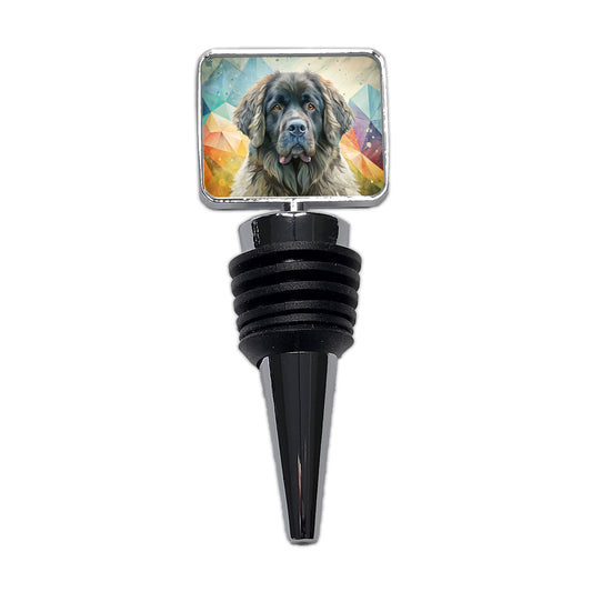 Newfoundland Dog Contemporary Art Wine Bottle Stopper