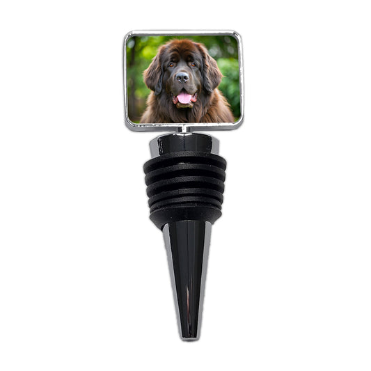 Newfoundland Dog Photo Wine Bottle Stopper