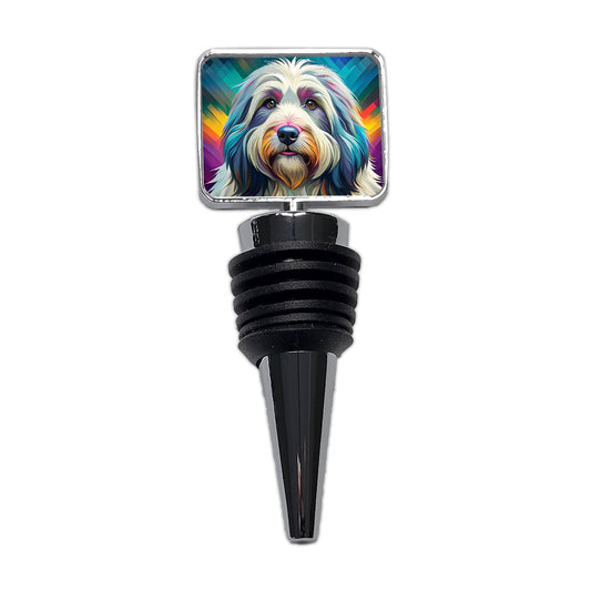 Old English Sheepdog Dog Pop Art Wine Bottle Stopper