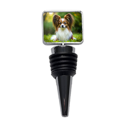 Papillion Dog Photo Wine Bottle Stopper