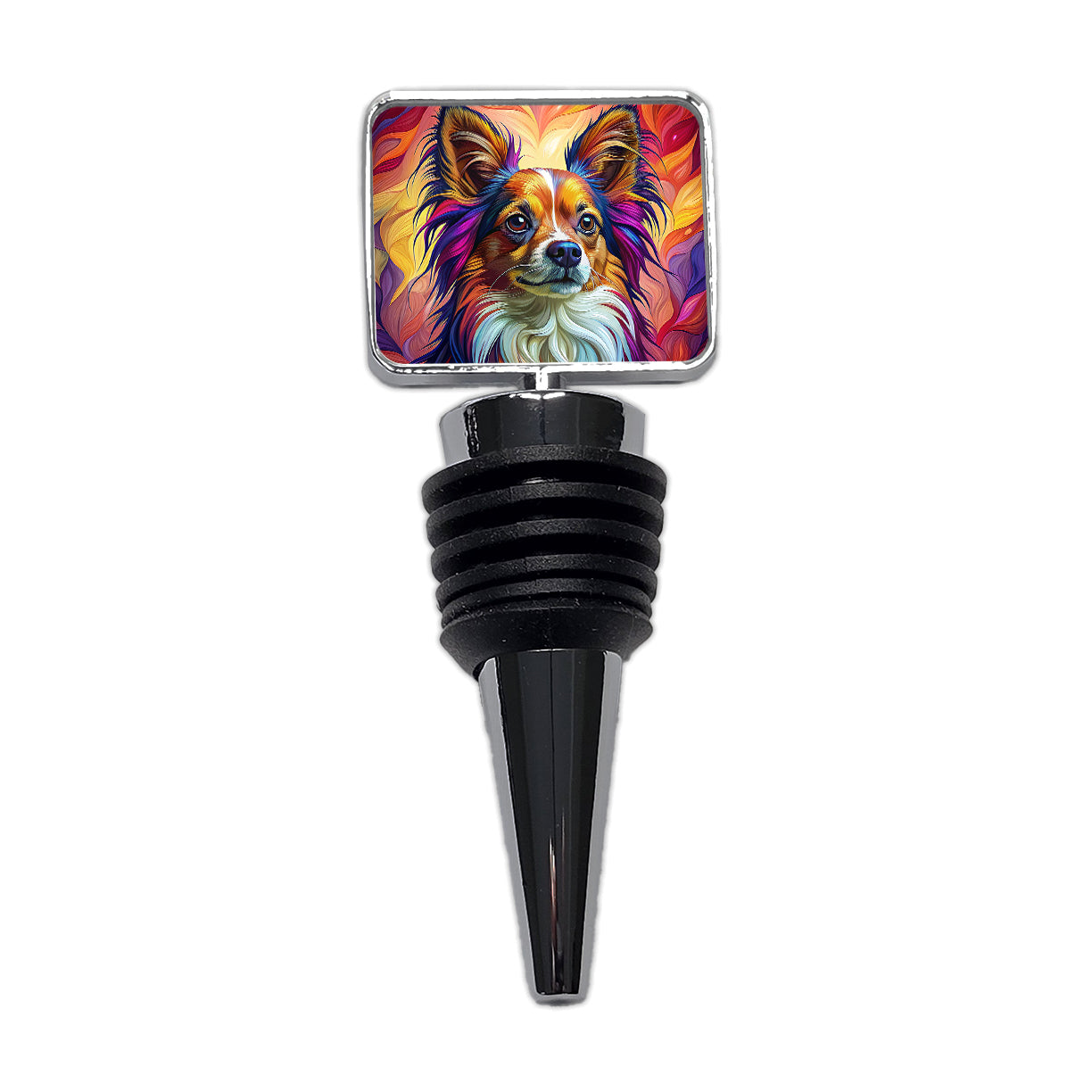 Papillion Dog Pop Art Wine Bottle Stopper