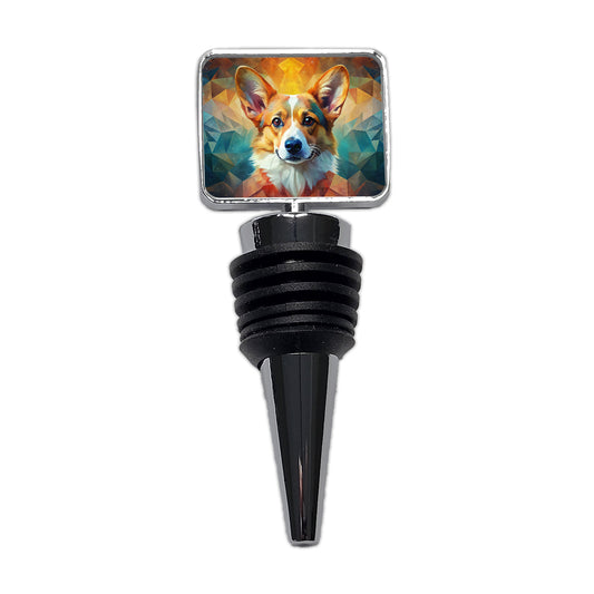 Pembroke Welsh Corgi Dog Abstract Art Wine Bottle Stopper