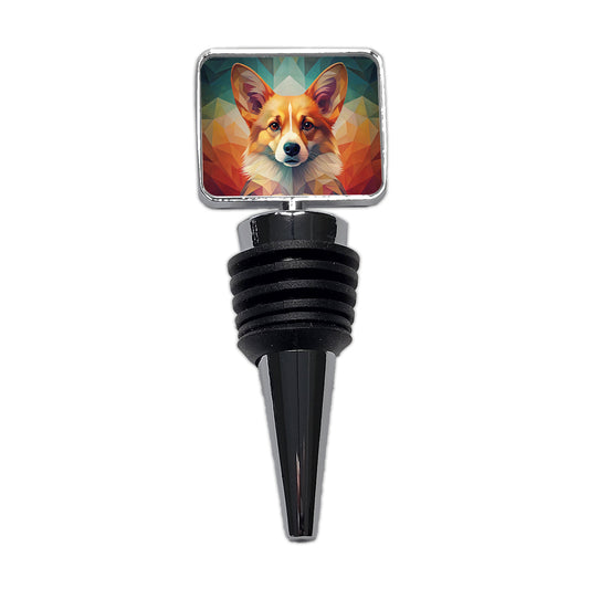 Pembroke Welsh Corgi Dog Abstract Stylized Art Wine Bottle Stopper