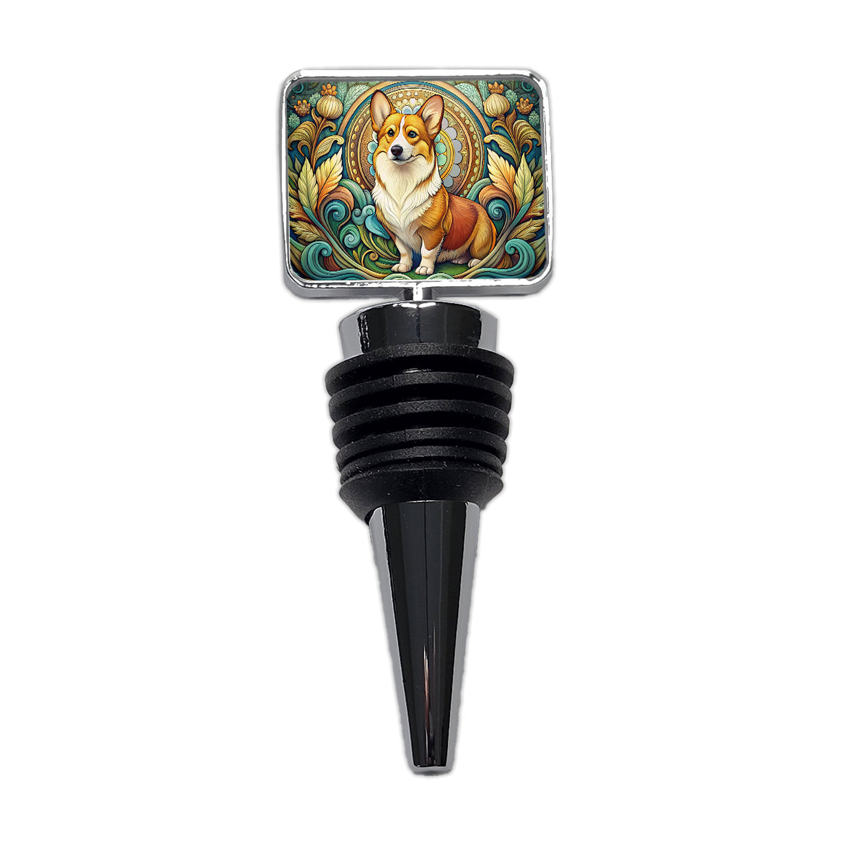 Pembroke Welsh Corgi Dog Art Nouveau Wine Bottle Stopper
