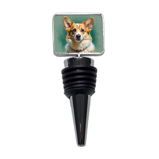 Pembroke Welsh Corgi Dog Illustration Wine Bottle Stopper
