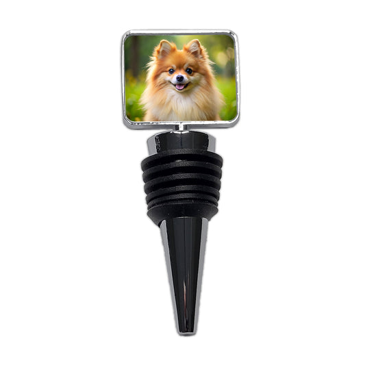 Pomeranian Dog Photo Wine Bottle Stopper