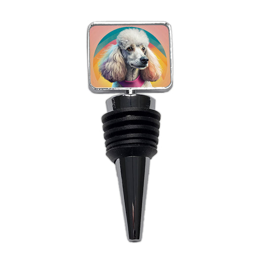Poodle Dog Contemporary Art Wine Bottle Stopper