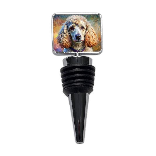 Poodle Dog Expressionism Art Wine Bottle Stopper