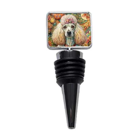 Poodle Dog French Bohemian Art Wine Bottle Stopper