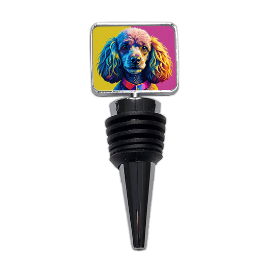 Poodle Dog Pop Art Wine Bottle Stopper