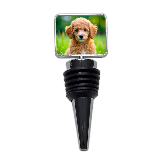 Poodle Dog Puppy Photo Wine Bottle Stopper