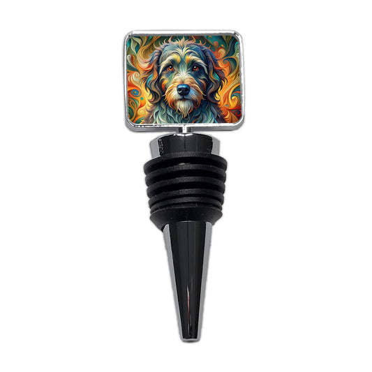 Portuguese Water Dog Abstract Stylized Art Wine Bottle Stopper