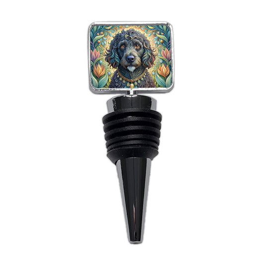 Portuguese Water Dog Art Nouveau Wine Bottle Stopper