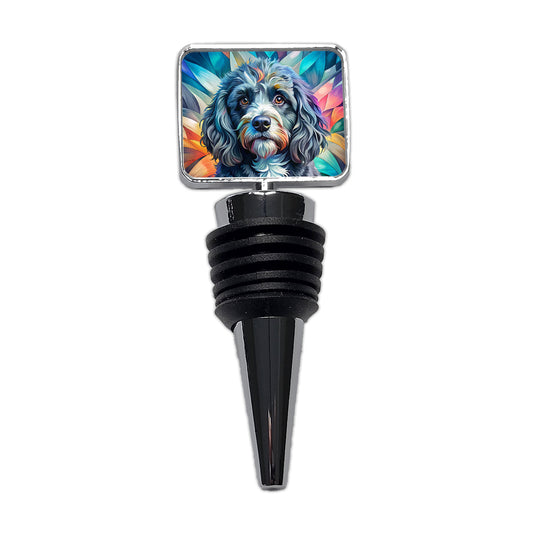 Portuguese Water Dog Contemporary Art Wine Bottle Stopper