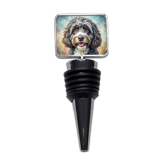 Portuguese Water Dog Illustration Wine Bottle Stopper