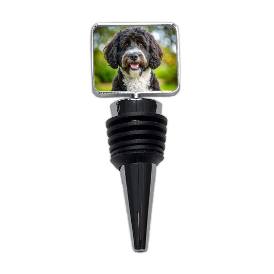 Portuguese Water Dog Photo Wine Bottle Stopper