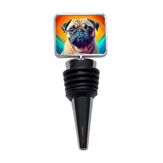 Pug Dog Pop Art Wine Bottle Stopper