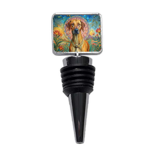 Rhodesian Ridgeback Dog Bohemian Art Wine Bottle Stopper