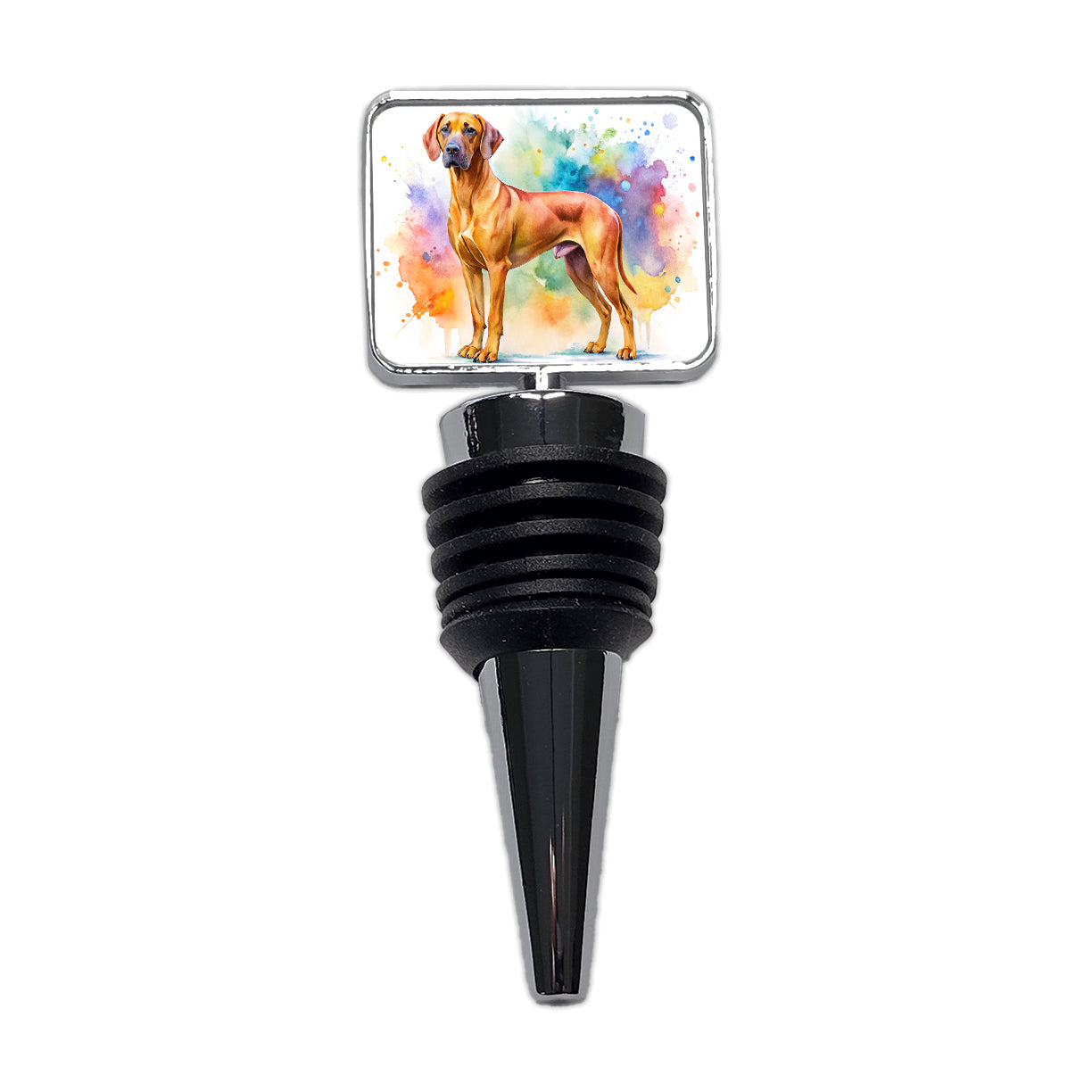Rhodesian Ridgeback Dog Watercolor Style Wine Bottle Stopper