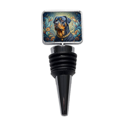 Rottweiler Dog Art Nouveau Wine Bottle Stopper