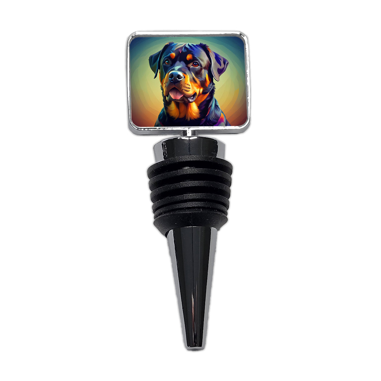 Rottweiler Dog Pop Art Wine Bottle Stopper