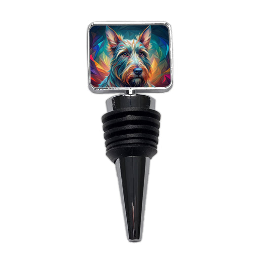 Scottish Terrier Dog Abstract Stylized Art Wine Bottle Stopper