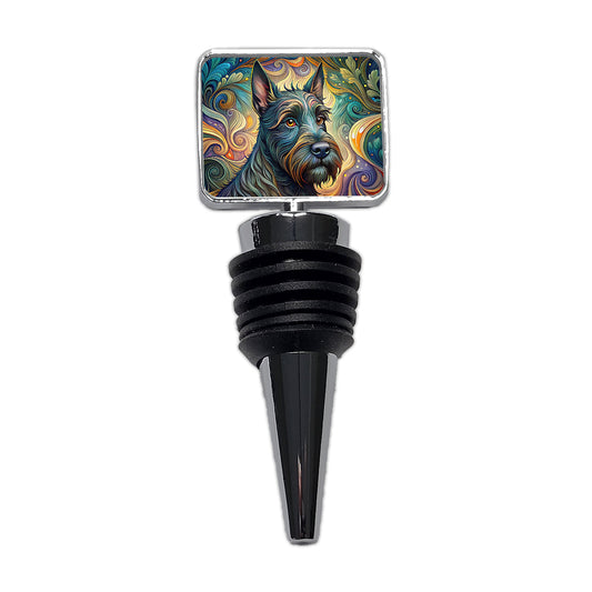 Scottish Terrier Dog Art Nouveau Wine Bottle Stopper