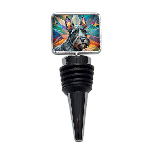 Scottish Terrier Dog Contemporary Art Wine Bottle Stopper