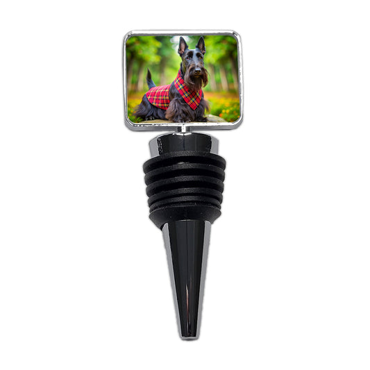Scottish Terrier Dog Photo Wine Bottle Stopper