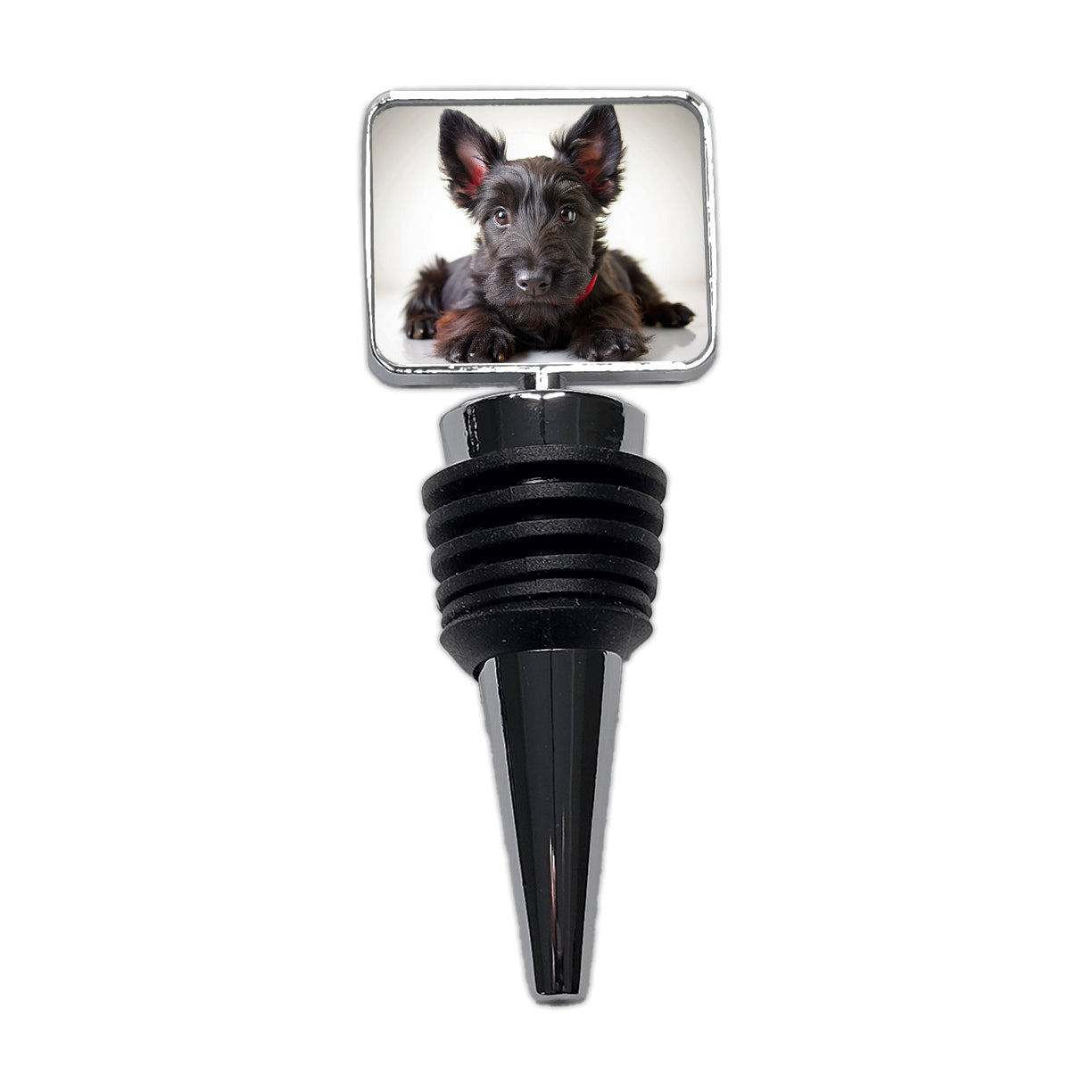 Scottish Terrier Dog Puppy Photo Wine Bottle Stopper