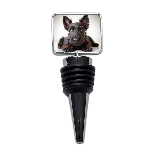 Scottish Terrier Dog Puppy Photo Wine Bottle Stopper