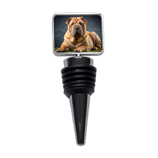 Shar Pei Dog Photo Wine Bottle Stopper