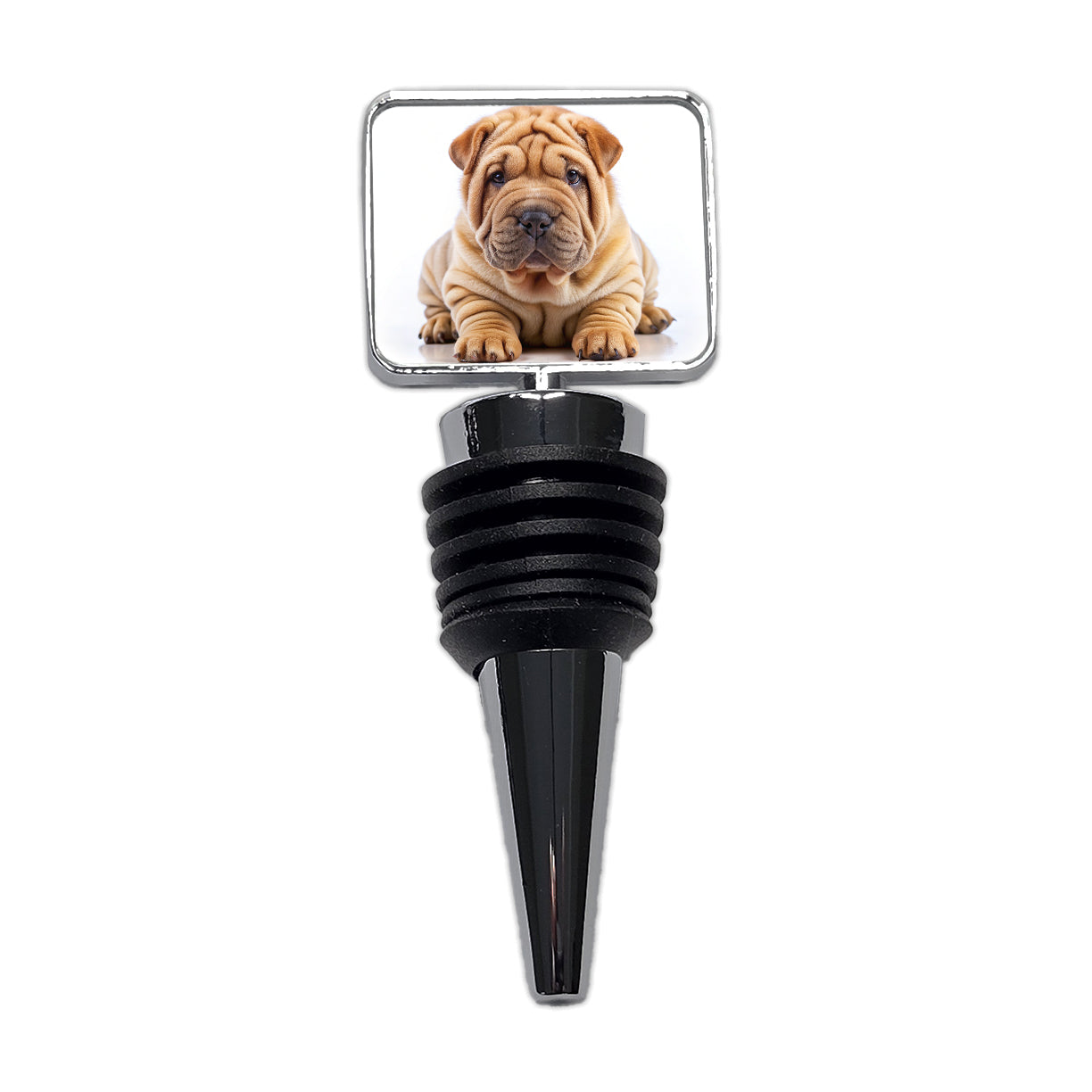 Shar Pei Dog Puppy Photo Wine Bottle Stopper