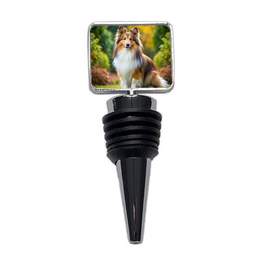 Shetland Sheepdog Sheltie Dog Photo Wine Bottle Stopper