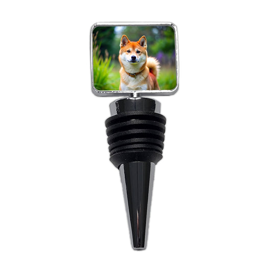 Shiba Inu Dog Photo Wine Bottle Stopper