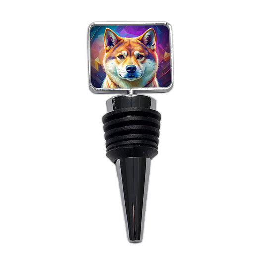 Shiba Inu Dog Pop Art Wine Bottle Stopper