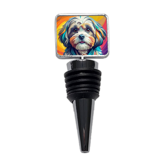 Shih Tzu Dog Pop Art Wine Bottle Stopper
