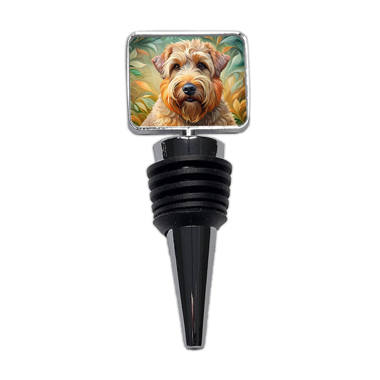 Soft Coated Wheaten Terrier Dog Art Nouveau Wine Bottle Stopper
