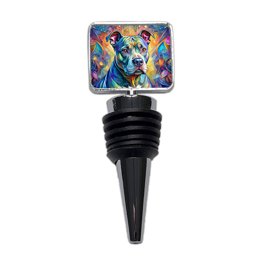 Staffordshire Bull Terrier Staffy Dog Abstract Art Wine Bottle Stopper