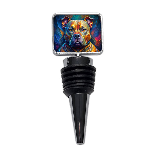 Staffordshire Bull Terrier Staffy Dog Abstract Stylized Art Wine Bottle Stopper