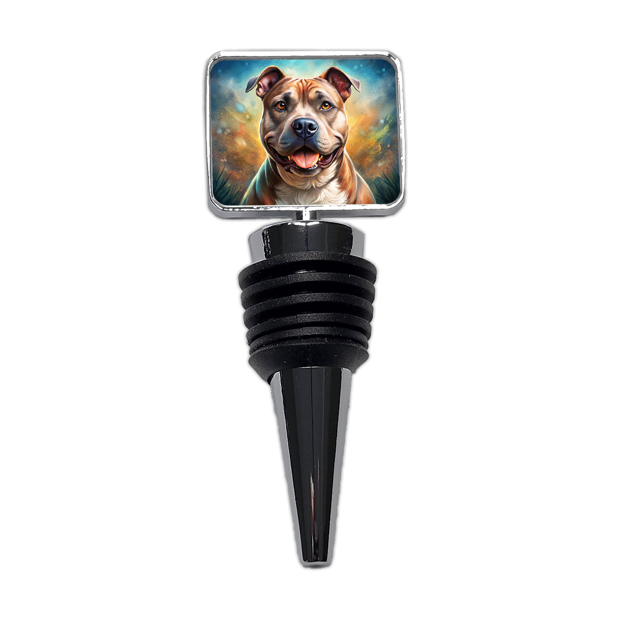 Staffordshire Bull Terrier Staffy Dog Illustration Wine Bottle Stopper