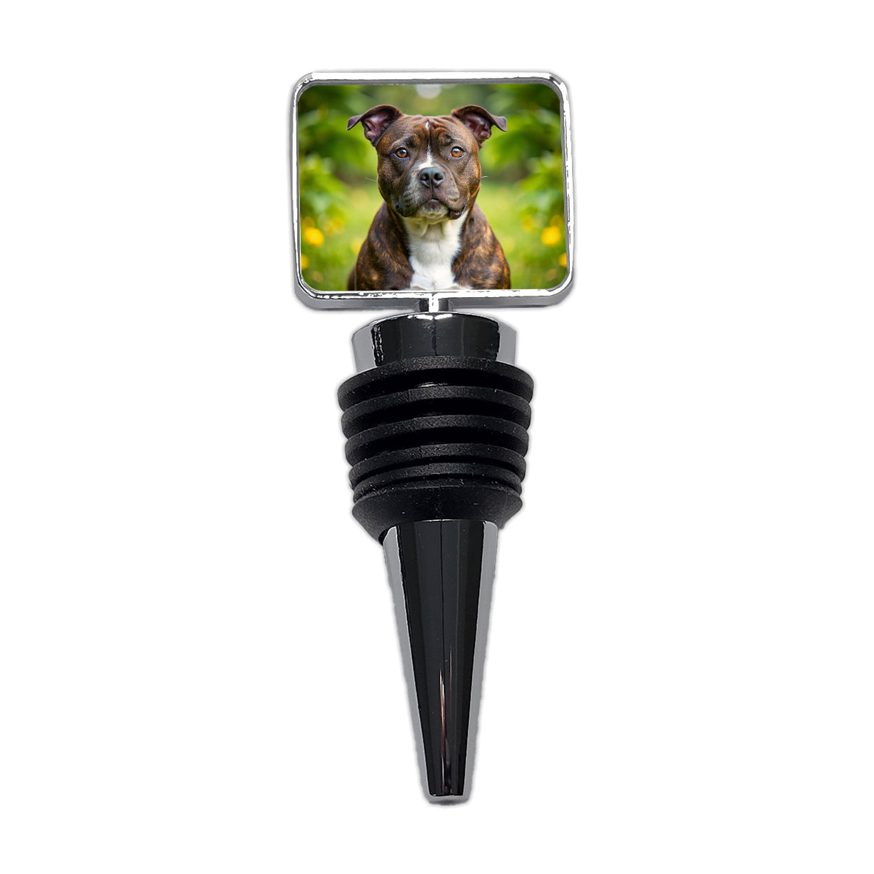 Staffordshire Bull Terrier Staffy Dog Photo Wine Bottle Stopper