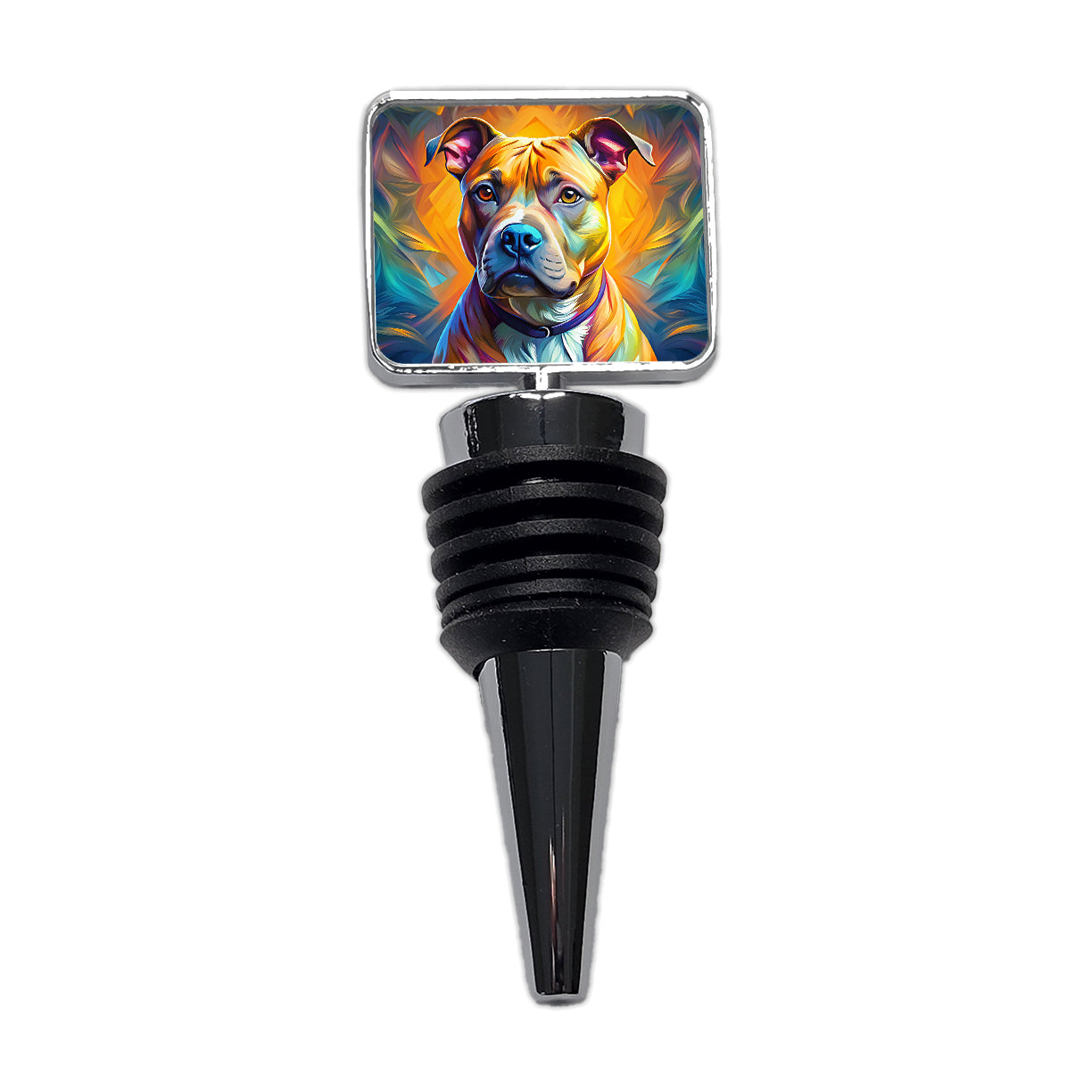 Staffordshire Bull Terrier Staffy Dog Pop Art Wine Bottle Stopper